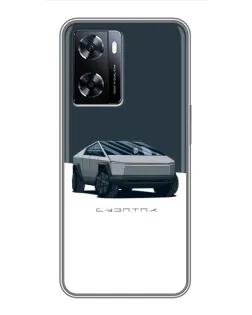 Чехол для OnePlus Nord N20 SE с картинкой «Серебристый Cybertruck Tesla»