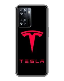 Чехол для OnePlus Nord N20 SE с картинкой «Tesla Red Logo»