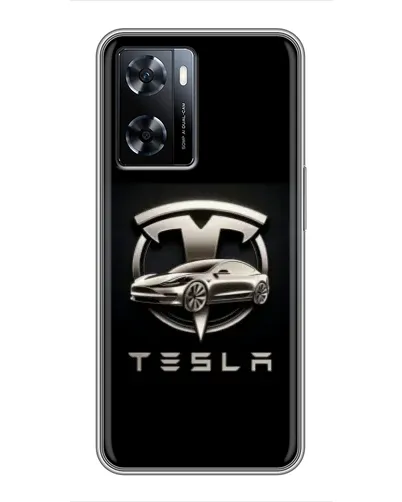 Чехол для OnePlus Nord N20 SE с картинкой «Tesla — серебристое авто» Чехол для OnePlus Nord N20 SE с картинкой «Tesla — серебристое авто»