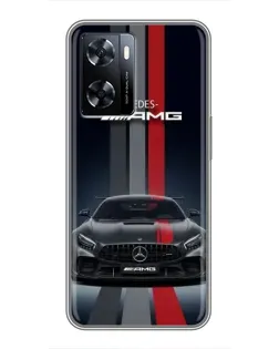 Чехол для OnePlus Nord N20 SE с картинкой «Mercedes — белый карбон»