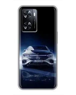 Чехол для OnePlus Nord N20 SE с картинкой «Ночной Mercedes EQ»