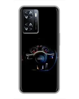 Чехол для OnePlus Nord N20 SE с картинкой «Салон Audi — руль»