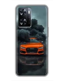 Чехол для OnePlus Nord N20 SE с картинкой «Audi в облаках дыма»