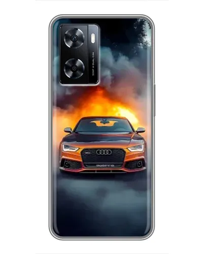 Чехол для OnePlus Nord N20 SE с картинкой «Audi в огненном дыму»