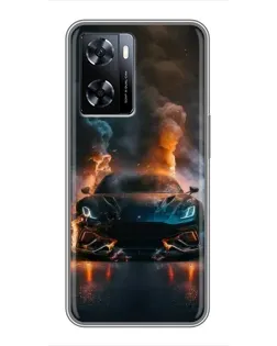 Чехол для OnePlus Nord N20 SE с картинкой «Lamborghini дымная эстетика»