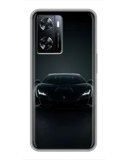 Чехол для OnePlus Nord N20 SE с картинкой «Черный Lamborghini Aventador»