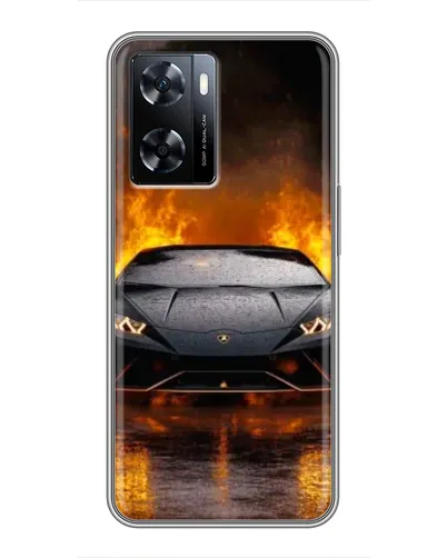 Чехол для OnePlus Nord N20 SE с картинкой «Lamborghini в огне»