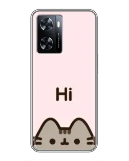 Чехол для OnePlus Nord N20 SE с картинкой «Пушин говорит Hi»