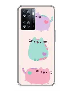 Чехол для OnePlus Nord N20 SE с картинкой «Pusheen трио»