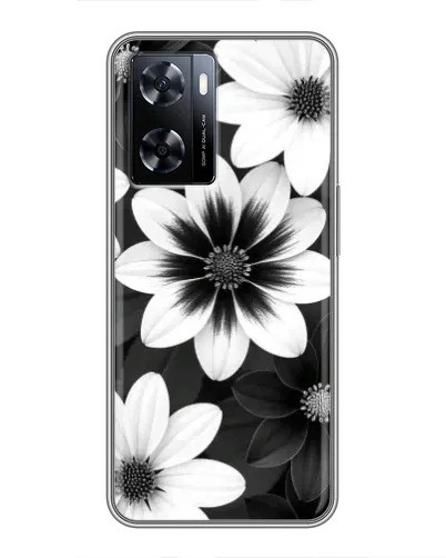 Чехол для OnePlus Nord N20 SE с картинкой «Монохромные астры»