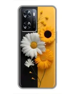 Чехол для OnePlus Nord N20 SE с картинкой «Подсолнух и ромашка»