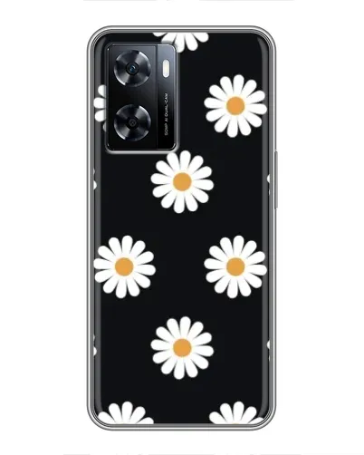Чехол для OnePlus Nord N20 SE с картинкой «Ромашки на черном»