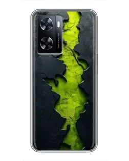 Чехол для OnePlus Nord N20 SE с картинкой «Салатовый разлом скалы» Чехол для OnePlus Nord N20 SE с картинкой «Салатовый разлом скалы»