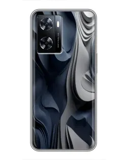Чехол для OnePlus Nord N20 SE с картинкой «Объемные синие складки» Чехол для OnePlus Nord N20 SE с картинкой «Объемные синие складки»