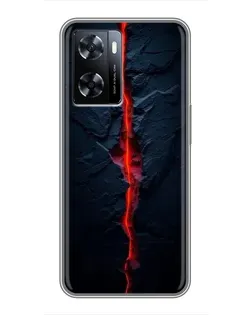 Чехол для OnePlus Nord N20 SE с картинкой «Kрасная лавовая трещина»