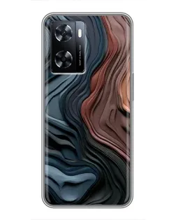Чехол для OnePlus Nord N20 SE с картинкой «Цветные волны каньона»