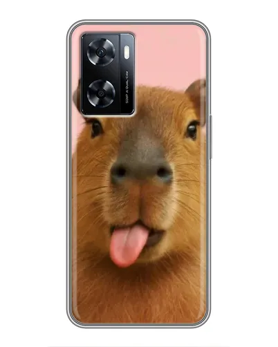 Чехол для OnePlus Nord N20 SE с картинкой «Капибара с языком»