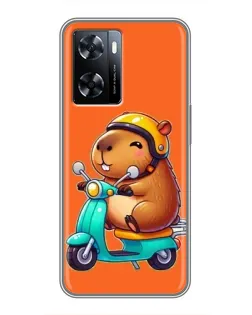 Чехол для OnePlus Nord N20 SE с картинкой «Капибара на скутере» Чехол для OnePlus Nord N20 SE с картинкой «Капибара на скутере»