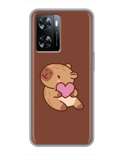 Чехол для OnePlus Nord N20 SE с картинкой «Капибара с сердцем»