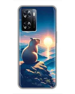 Чехол для OnePlus Nord N20 SE с картинкой «Закат солнца с капибарой» Чехол для OnePlus Nord N20 SE с картинкой «Закат солнца с капибарой»