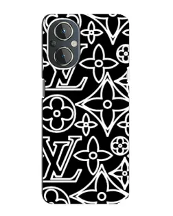 Чехол для OnePlus Nord N20 с картинкой «Черно-белый узор LV» Чехол для OnePlus Nord N20 с картинкой «Черно-белый узор LV»
