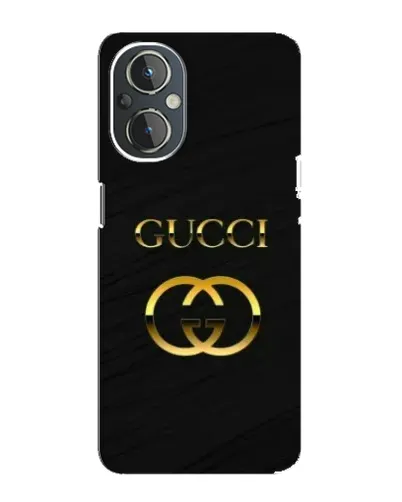 Чехол для OnePlus Nord N20 с картинкой «Золотой логотип Gucci»