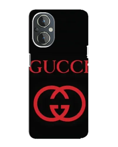 Чехол для OnePlus Nord N20 с картинкой «Gucci — красный логотип»