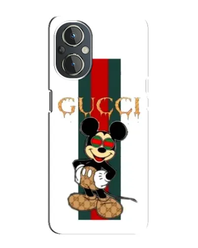 Чехол для OnePlus Nord N20 с картинкой «Микки Маус Gucci — полосы»