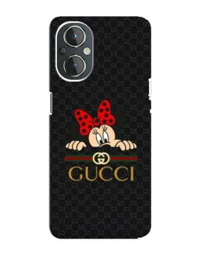 Чехол для OnePlus Nord N20 с картинкой «Минни Маус Gucci — черный»