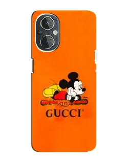 Чехол для OnePlus Nord N20 с картинкой «Микки Маус Gucci — оранж»