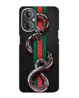 Чехол для OnePlus Nord N20 с картинкой «Gucci — змея на полосе»