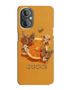 Чехол для OnePlus Nord N20 с картинкой «Gucci — золотые бабочки»