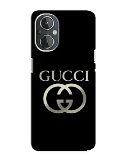 Чехол для OnePlus Nord N20 с картинкой «Gucci — золото на черном»
