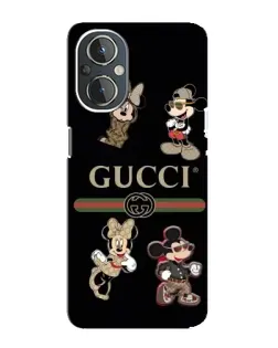 Чехол для OnePlus Nord N20 с картинкой «Gucci — герои Disney и монограмма»