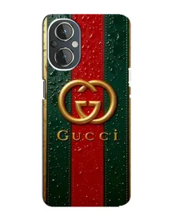 Чехол для OnePlus Nord N20 с картинкой «Gucci — фирменная полоса и золото»