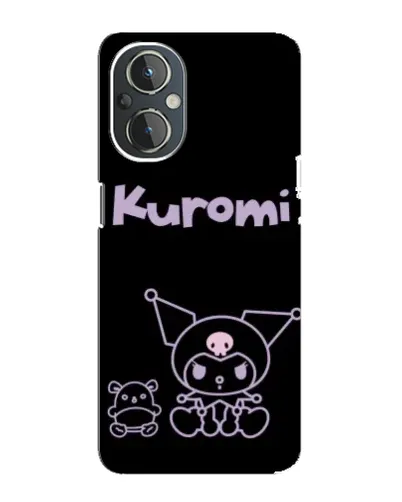 Чехол для OnePlus Nord N20 с картинкой «Kuromi — черный минимализм»
