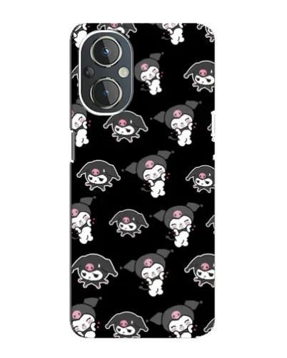 Чехол для OnePlus Nord N20 с картинкой «Черный паттерн Kuromi»