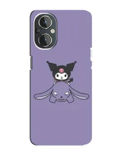 Чехол для OnePlus Nord N20 с картинкой «Kuromi на лиловом фоне»