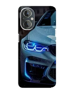 Чехол для OnePlus Nord N20 с картинкой «Взгляд BMW с синими фарами»