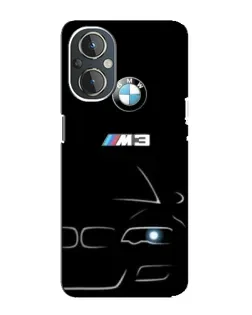 Чехол для OnePlus Nord N20 с картинкой «Минималистичный принт BMW M3»