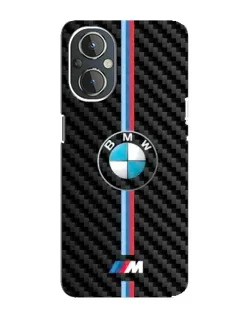 Чехол для OnePlus Nord N20 с картинкой «Эмблема BMW и карбон»