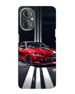 Чехол для OnePlus Nord N20 с картинкой «Красная BMW на дороге»