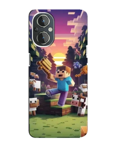 Чехол для OnePlus Nord N20 с картинкой «Стив на ферме»