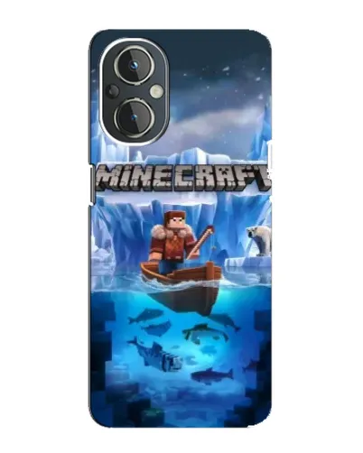 Чехол для OnePlus Nord N20 с картинкой «Minecraft ледяной мир»