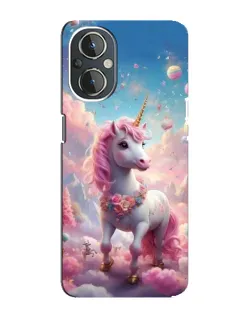 Чехол для OnePlus Nord N20 с картинкой «Единорог среди облаков»