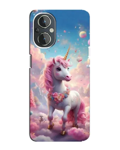 Чехол для OnePlus Nord N20 с картинкой «Единорог среди облаков»