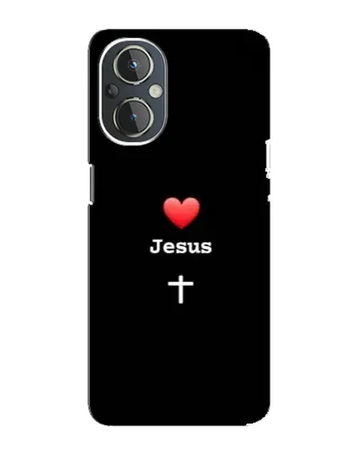 Чехол для OnePlus Nord N20 с картинкой «Сердце - Jesus»