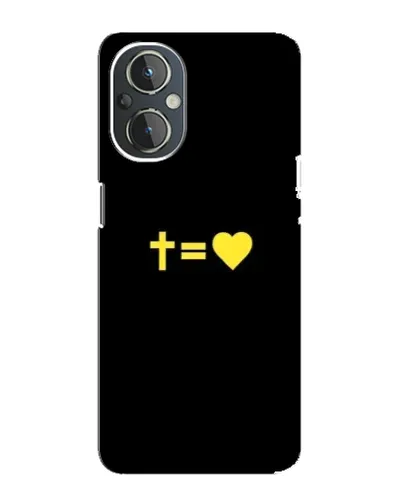 Чехол для OnePlus Nord N20 с картинкой «Сердце и Крест»