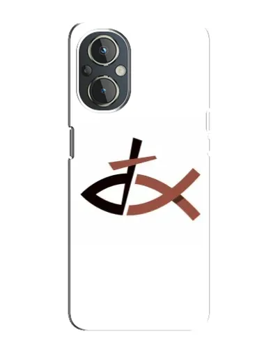 Чехол для OnePlus Nord N20 с картинкой «Рыба и крест»