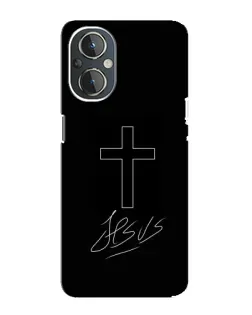 Чохол для OnePlus Nord N20 з картинкою «Графічний хрест Jesus»